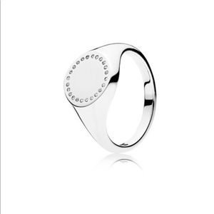 Clear signet ring